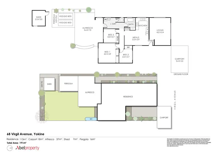 Floorplan of Homely semi-detached listing, 68 Virgil Avenue, Yokine WA 6060