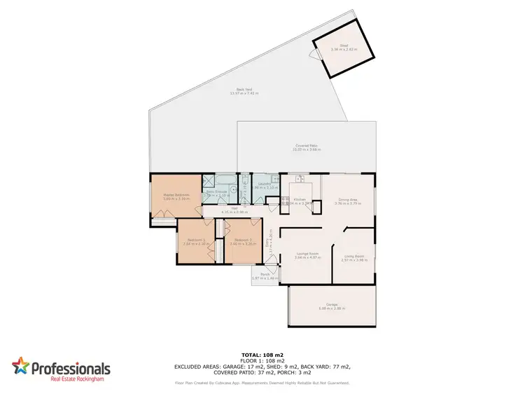 Floorplan of Homely semi-detached listing, 12A Anchor Place, Safety Bay WA 6169