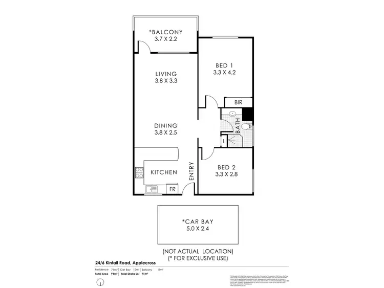 Floorplan of Homely apartment listing, 24/6 Kintail Road, Applecross WA 6153