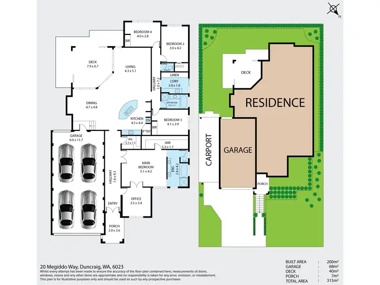 Floorplan of Homely house listing, 20 Megiddo Way, Duncraig WA 6023