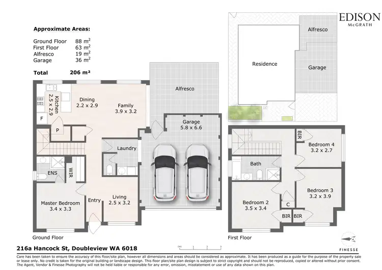 Floorplan of Homely house listing, 216A Hancock Street, Doubleview WA 6018