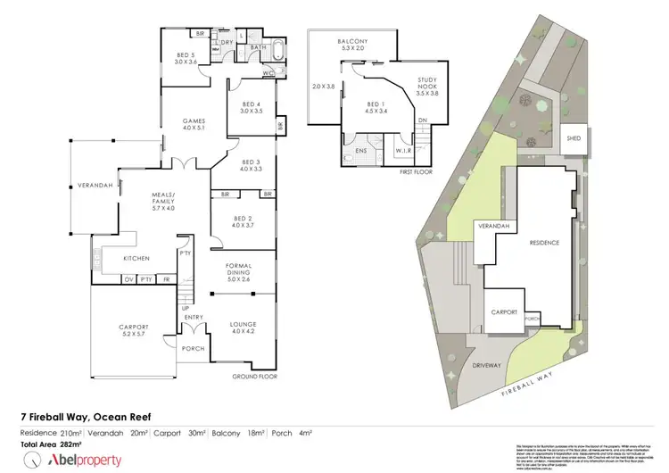 Floorplan of Homely house listing, 7 Fireball Way, Ocean Reef WA 6027