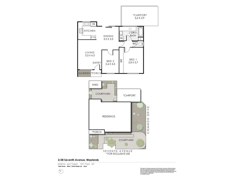 Floorplan of Homely villa listing, 2/28 Seventh Avenue, Maylands WA 6051