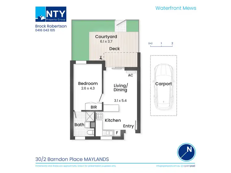 Floorplan of Homely apartment listing, 30/2 Bardon Place, Maylands WA 6051