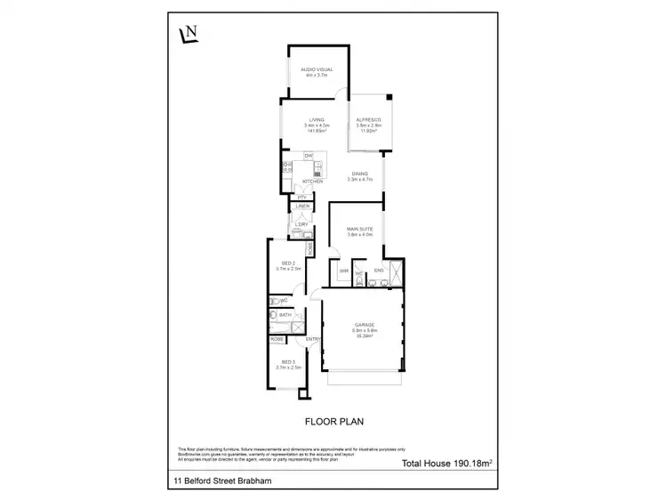 Floorplan of Homely house listing, 11 Belford Street, Brabham WA 6055