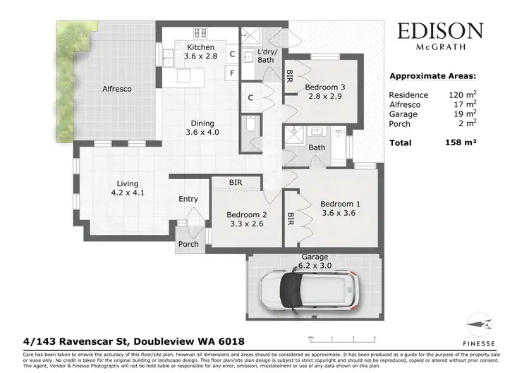 Floorplan of Homely villa listing, 4/143 Ravenscar Street, Doubleview WA 6018
