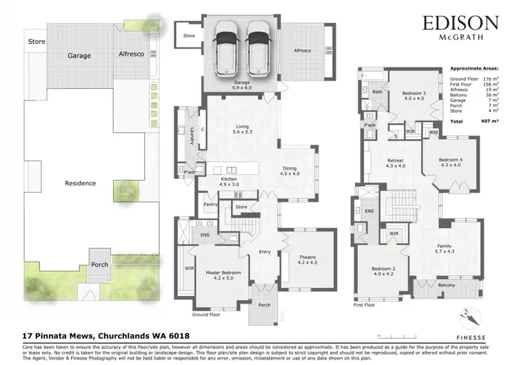 Floorplan of Homely house listing, 17 Pinnata Mews, Churchlands WA 6018