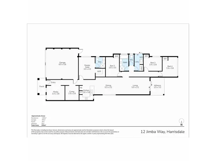 Floorplan of Homely house listing, 12 Jimba Way, Harrisdale WA 6112
