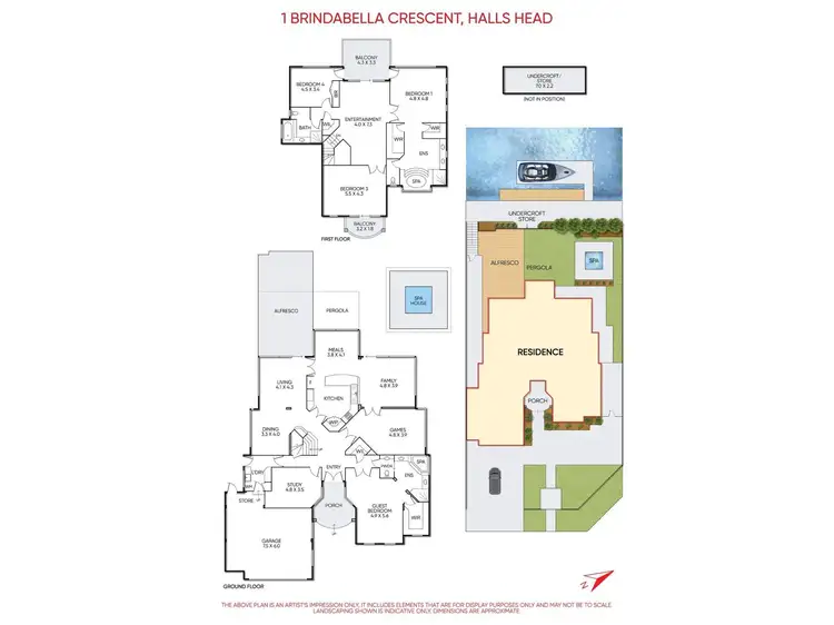 Floorplan of Homely house listing, 1 Brindabella Crescent, Halls Head WA 6210