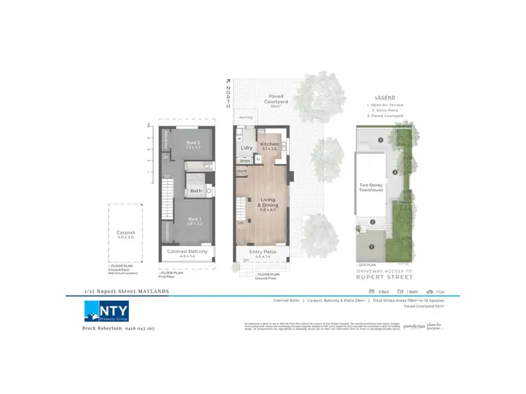 Floorplan of Homely townhouse listing, 1/15 Rupert Street, Maylands WA 6051
