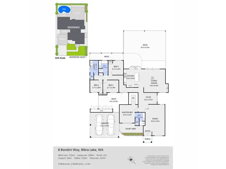 Floorplan of Homely house listing, 8 Bondini Way, Bibra Lake WA 6163