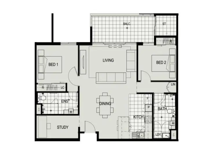 Floorplan of Homely apartment listing, 157/2 Signal Terrace, Cockburn Central WA 6164