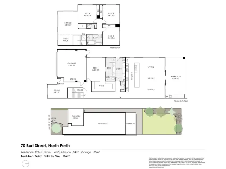 Floorplan of Homely house listing, 70B Burt Street, North Perth WA 6006