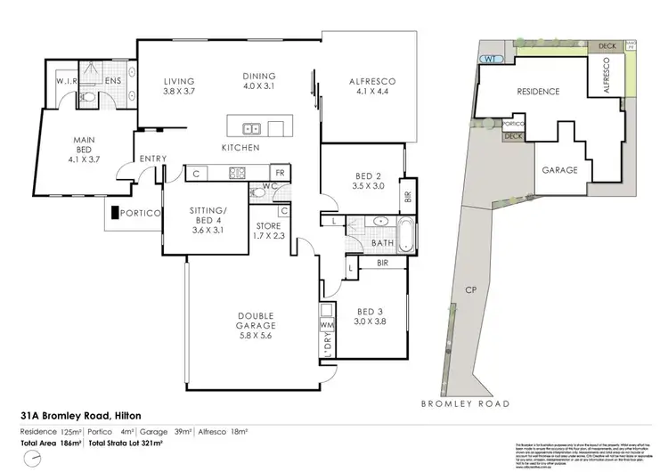 Floorplan of Homely house listing, 31A Bromley Road, Hilton WA 6163