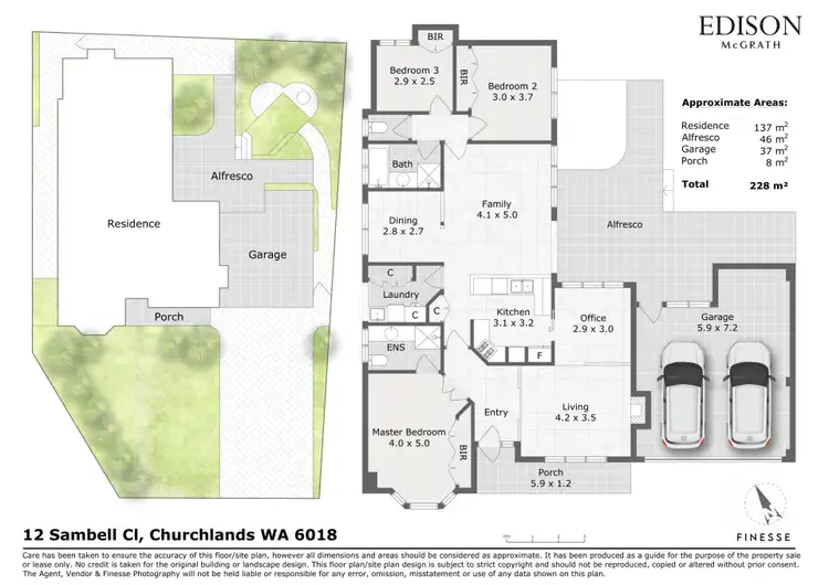 Floorplan of Homely house listing, 12 Sambell Close, Churchlands WA 6018