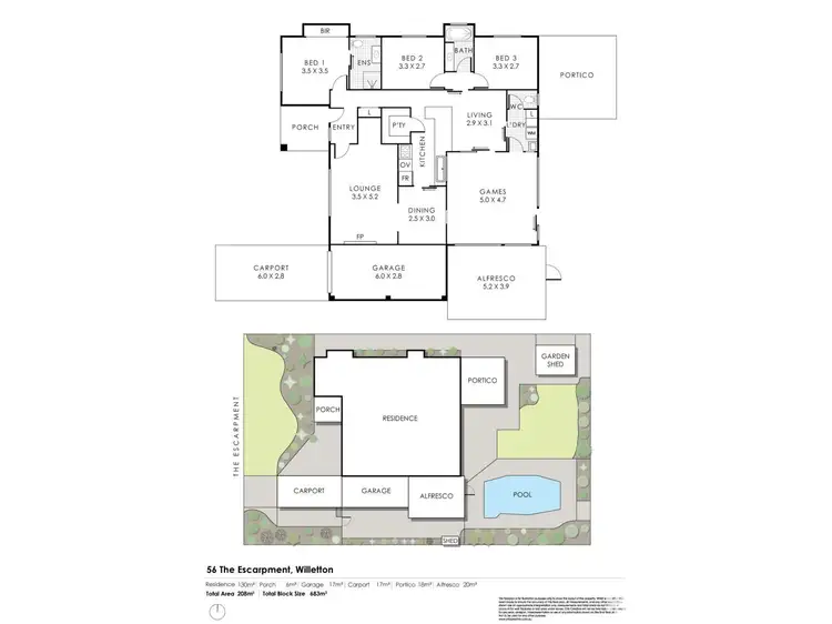 Floorplan of Homely house listing, 56 The Escarpment, Willetton WA 6155
