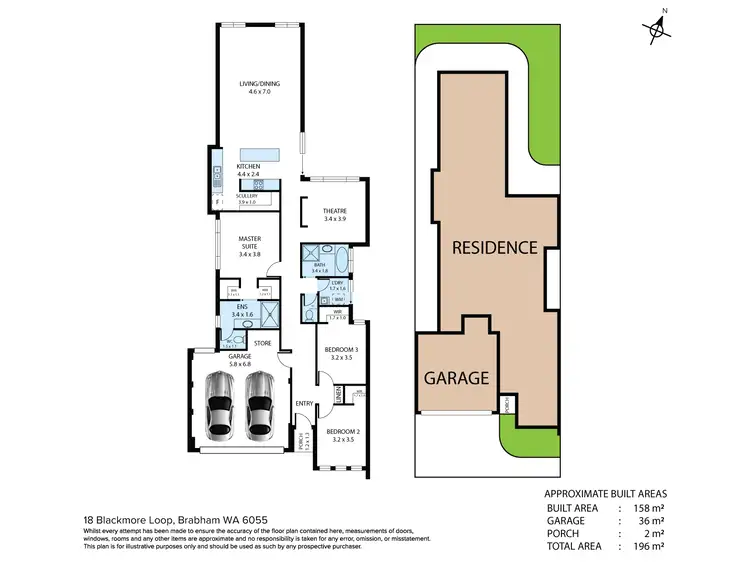 Floorplan of Homely house listing, 18 Blackmore Loop, Brabham WA 6055