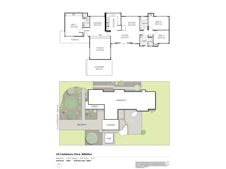 Floorplan of Homely house listing, 34 Canterbury Drive, Willetton WA 6155