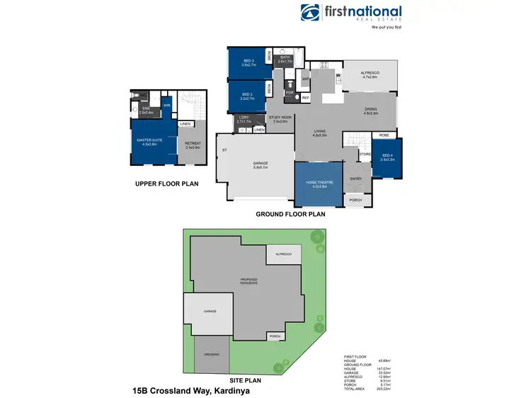 Floorplan of Homely house listing, 15B Crossland Way, Kardinya WA 6163