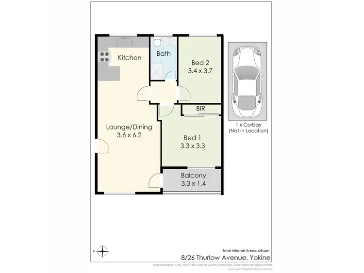 Floorplan of Homely apartment listing, 8/26 Thurlow Avenue, Yokine WA 6060