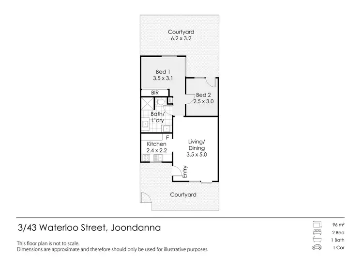 Floorplan of Homely villa listing, 3/43 Waterloo Street, Joondanna WA 6060