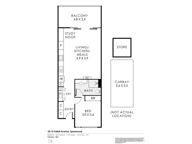 Floorplan of Homely unit listing, 32/15 Pallett Avenue, Spearwood WA 6163