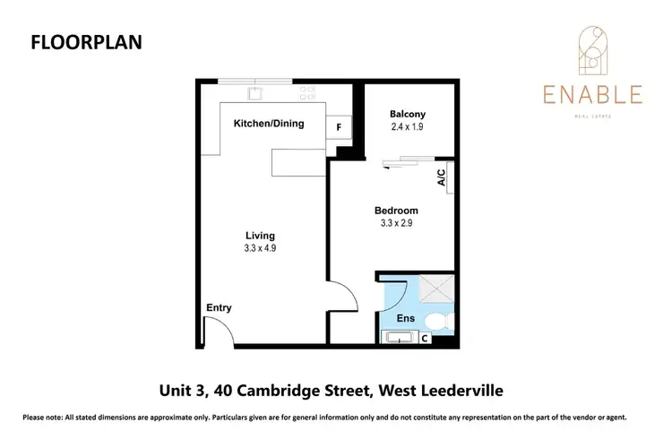 Floorplan of Homely apartment listing, 3/40 Cambridge Street, West Leederville WA 6007