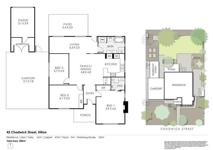 Floorplan of Homely house listing, 42 Chadwick Street, Hilton WA 6163