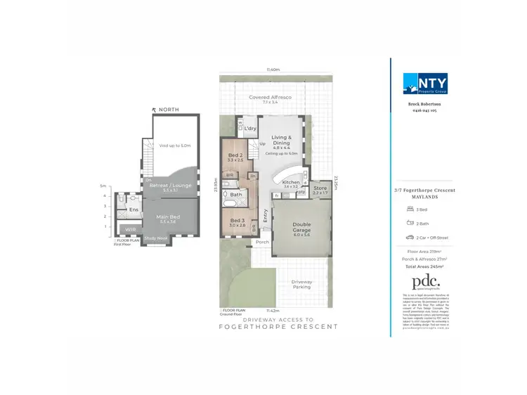 Floorplan of Homely townhouse listing, 3/7 Fogerthorpe Crescent, Maylands WA 6051