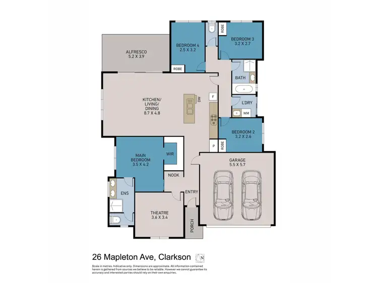 Floorplan of Homely house listing, 26 Mapleton Avenue, Clarkson WA 6030