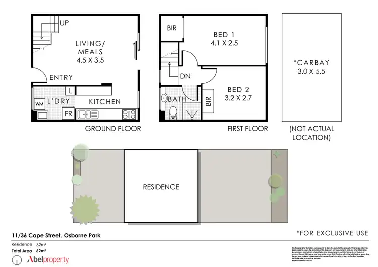 Floorplan of Homely townhouse listing, 11/36 Cape Street, Osborne Park WA 6017