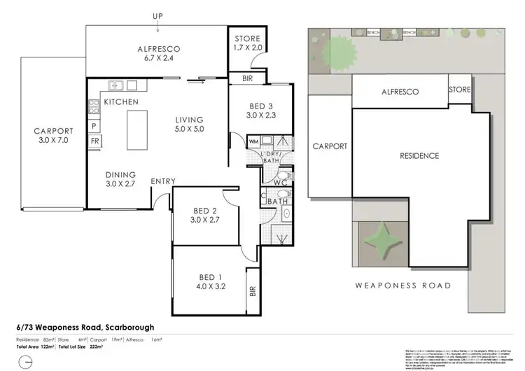 Floorplan of Homely villa listing, 6/73 Weaponess Road, Scarborough WA 6019
