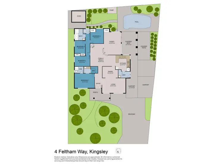 Floorplan of Homely house listing, 4 Feltham Way, Kingsley WA 6026