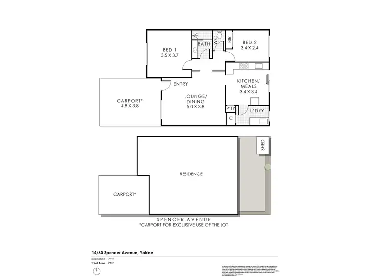 Floorplan of Homely villa listing, 14/60 Spencer Avenue, Yokine WA 6060