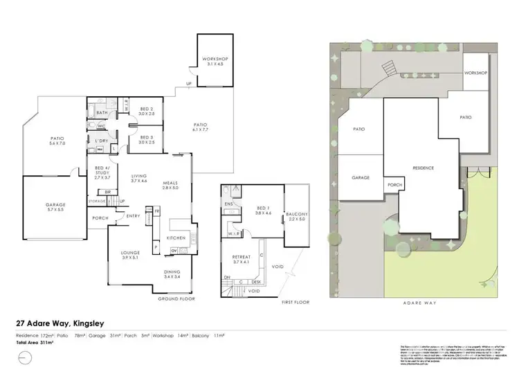 Floorplan of Homely house listing, 27 Adare Way, Kingsley WA 6026