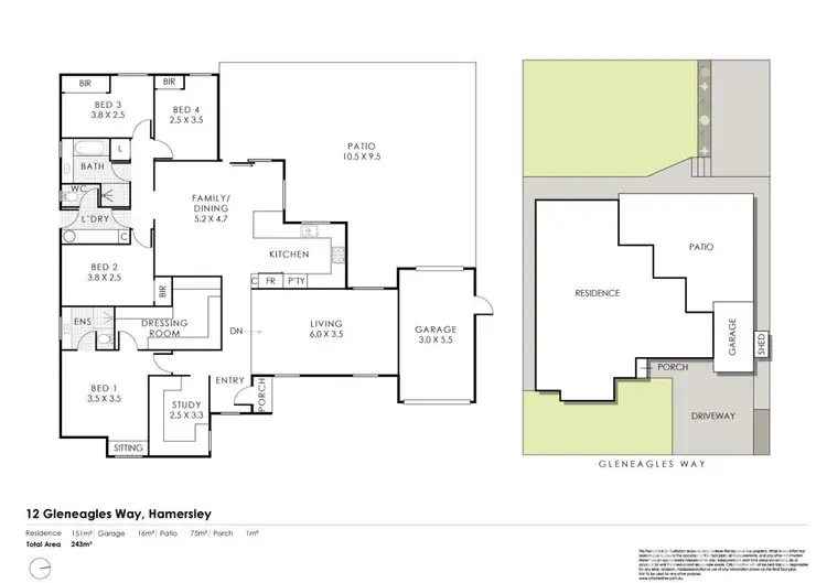 Floorplan of Homely house listing, 12 Gleneagles Way, Hamersley WA 6022