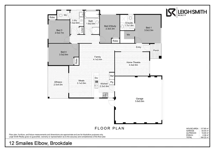Floorplan of Homely house listing, 12 Smailes Elbow, Brookdale WA 6112