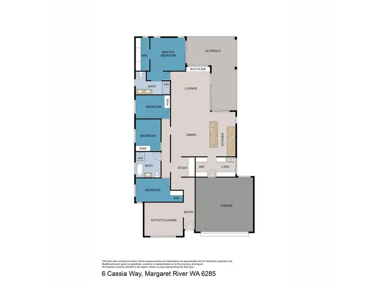 Floorplan of Homely house listing, 6 Cassia Way, Margaret River WA 6285