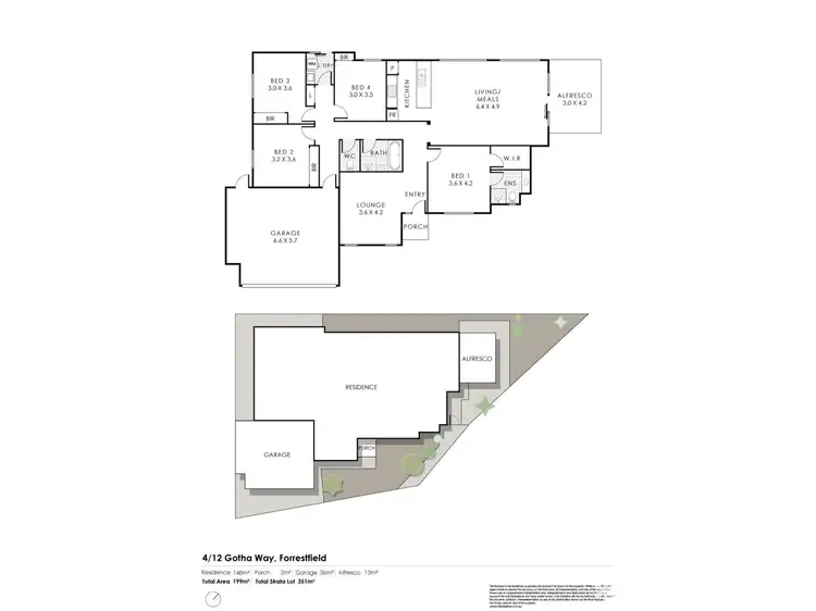 Floorplan of Homely villa listing, 4/12 Gotha Way, Forrestfield WA 6058