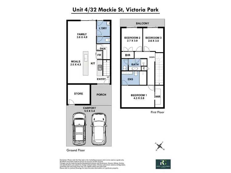 Floorplan of Homely townhouse listing, 4/32 Mackie Street, Victoria Park WA 6100