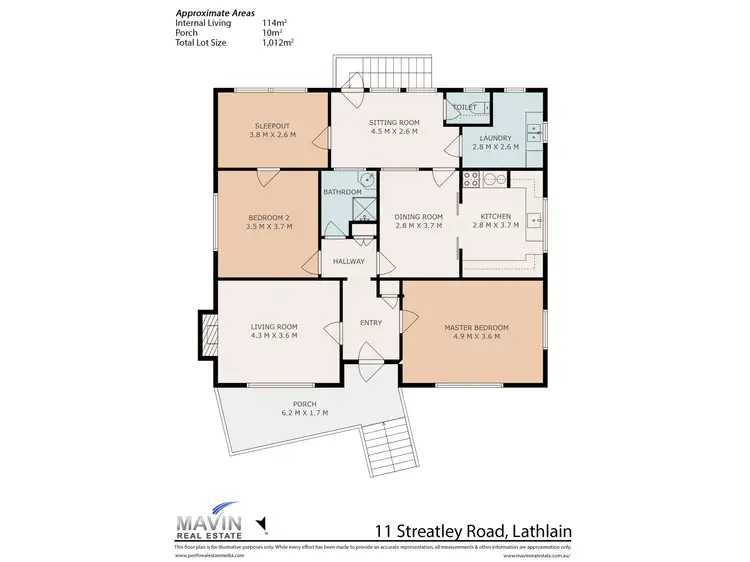 Floorplan of Homely house listing, 11 Streatley Road, Lathlain WA 6100