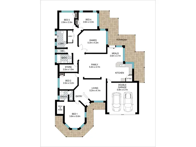 Floorplan of Homely house listing, 1 Morony Mews, Gelorup WA 6230