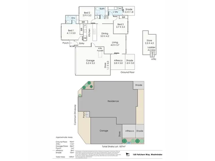 Floorplan of Homely villa listing, 16B Patchem Way, Westminster WA 6061