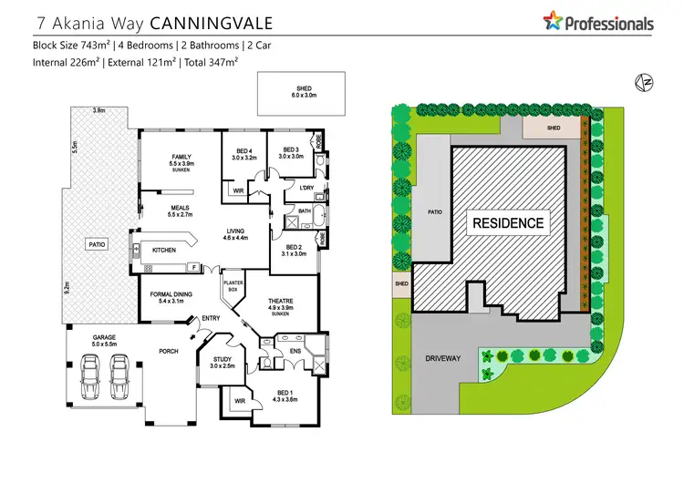 Floorplan of Homely house listing, 7 Akania Way, Canning Vale WA 6155
