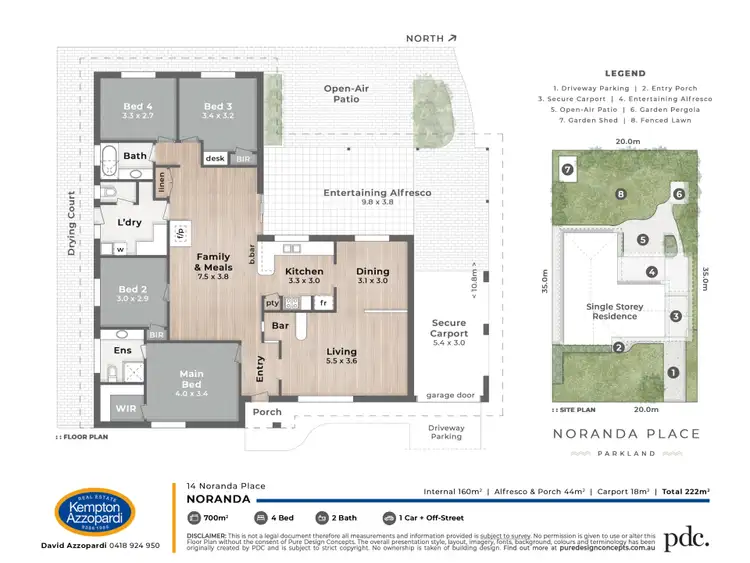 Floorplan of Homely house listing, 14 Noranda Place, Noranda WA 6062