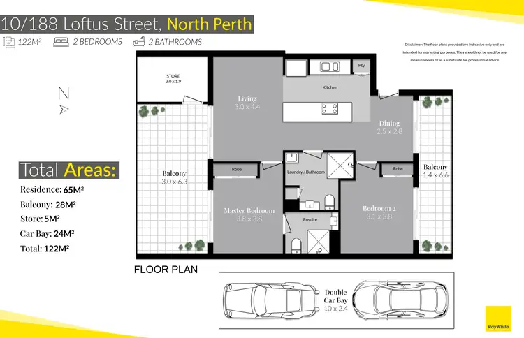 Floorplan of Homely apartment listing, 10/188 Loftus Street, North Perth WA 6006