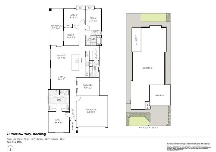 Floorplan of Homely house listing, 28 Warsaw Way, Hocking WA 6065
