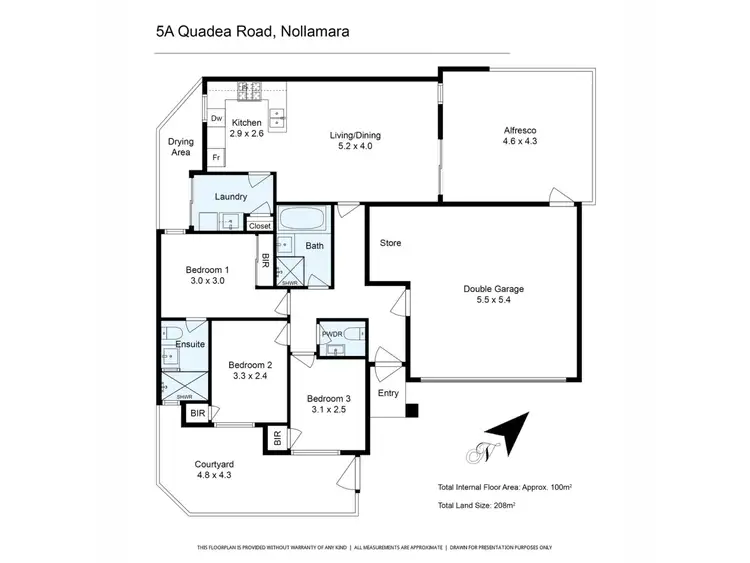 Floorplan of Homely villa listing, 5A Quadea Road, Nollamara WA 6061