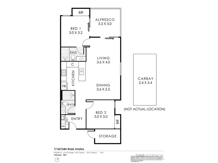 Floorplan of Homely apartment listing, 7/164 Odin Road, Innaloo WA 6018