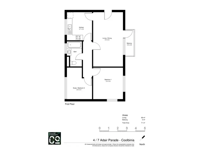Floorplan of Homely apartment listing, 4/7 Adair Parade, Coolbinia WA 6050